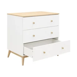 Bopita Paris Commode Wit / Eiken -Babykamers Verkoopwinkel 11719351 dresser paris 3d open 1014