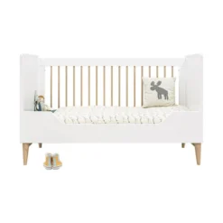 Bopita Paris Bedbank Wit / Eiken 70 X 140 Cm -Babykamers Verkoopwinkel 16319351 bench bed 70x140 pari 1 2ee6