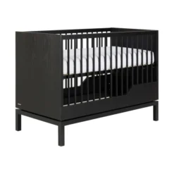 Kidsmill Savi Babykamer Zwart Eiken | Bed 60 X 120 Cm + Commode -Babykamers Verkoopwinkel Kidsmill Savi ledikant 3 edb1