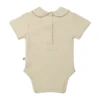 Klein Baby Oxford Tan Romper Korte Mouw - Mt. 50 - Beige