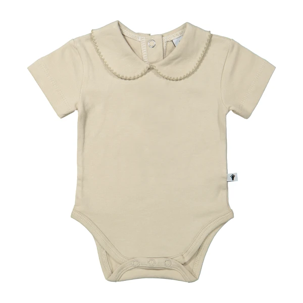 Klein Baby Oxford Tan Romper Korte Mouw - Mt. 50 - Beige - Afbeelding 2