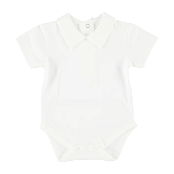 Klein Baby Romper Met Kraag - Korte Mouw - Mt. 50 - Off White