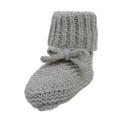 Lodger Knit Slofjes - 0-6 Mnd - Steel