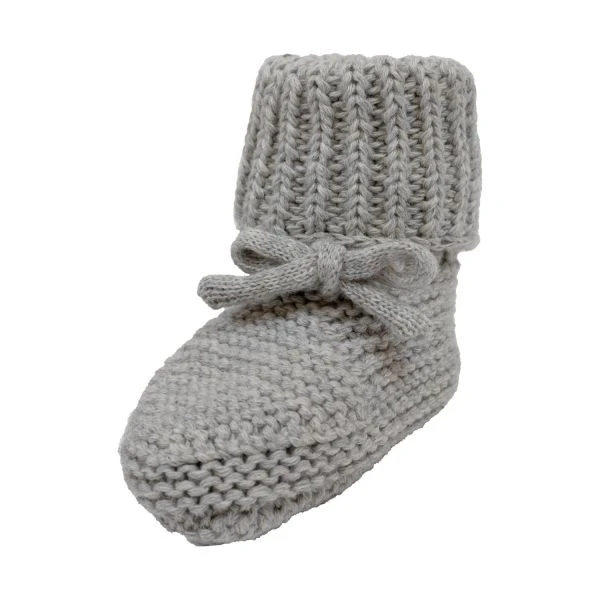 Lodger Knit Slofjes - 0-6 Mnd - Steel 1 Lodger Knit Slofjes - 0-6 Mnd - Steel