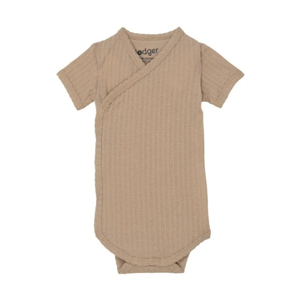 Lodger Seersucker Overslagromper - Korte Mouw - Mt. 56 - Beige 1 Lodger Seersucker Overslagromper - Korte Mouw - Mt. 56 - Beige