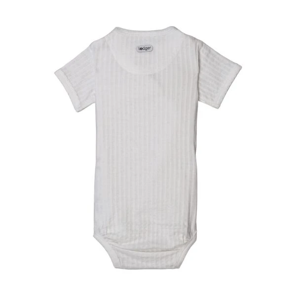 Lodger Seersucker Overslagromper - Korte Mouw - Mt. 56 - Cloud Dancer 2 Lodger Seersucker Overslagromper - Korte Mouw - Mt. 56 - Cloud Dancer - Afbeelding 2