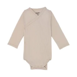 Lodger Seersucker Overslagromper - Lange Mouw - Mt. 56 - Birch