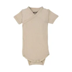 Lodger Seersucker Overslagromper - Korte Mouw - Mt. 56 - Birch