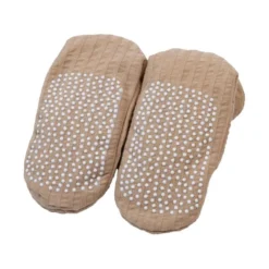 Lodger Seersucker Slofjes - 0-3 Mnd - Beige -Babykamers Verkoopwinkel Lodger Seersucker Slofjes Beige 3 fc48 1