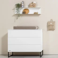 Kidsmill Modular 2 Commode 3L Mat Wit - Zwart - Mat Wit -Babykamers Verkoopwinkel Modular wit juniorzijde commode 9ce5