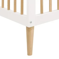 ToiToiKids Jort Babybed - Wit / Naturel - 60 X 120 Cm -Babykamers Verkoopwinkel ToiToiKids Jort Babybed Wit Naturel 60 x 120 cm 4 eb81