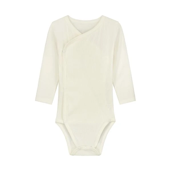 Gray Label Overslag Romper - Cream - 3-6 Mnd - 2 Stuks 1 Gray Label Overslag Romper - Cream - 3-6 Mnd - 2 Stuks