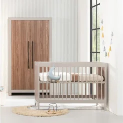 Europe Baby Vittoria III Babybed - Cashmere / Walnut - 70 X 140 Cm -Babykamers Verkoopwinkel Vittoria cashmere SFEER lichter 3 b0c0