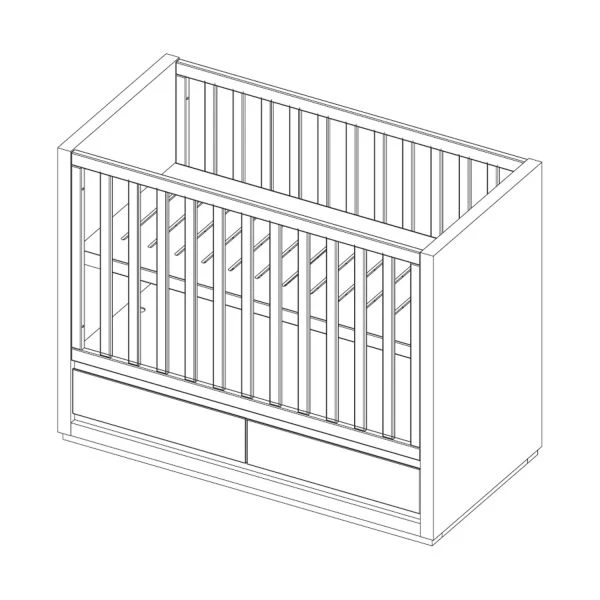 Kidsmill Accent Babybed Wit 60 X 120 Cm 2 Kidsmill Accent Babybed Wit 60 X 120 Cm - Afbeelding 2