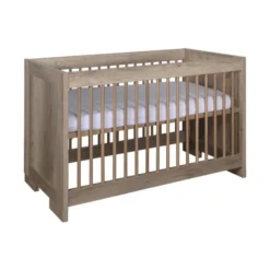 Kidsmill Brent Babykamer Oldwood | Bed 60 X 120 Cm + Commode -Babykamers Verkoopwinkel babykamer brent oak ledikant 8512