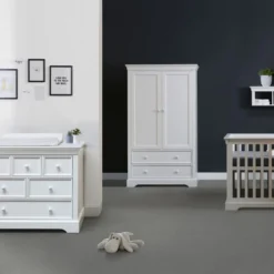 Kidsmill Chateau Babykamer Wit | Bed 60 X 120 Cm + Commode