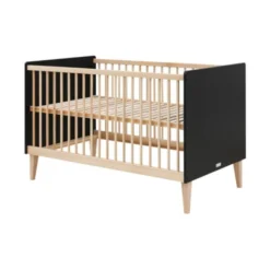 Bopita Lena Bedbank Mat Zwart / Naturel 70 X 140 -Babykamers Verkoopwinkel bench bed 70x140 lena matt black natural 1 f8bf