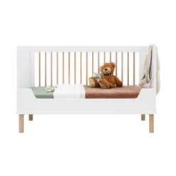 Bopita Mika Ledikant Wit / Eiken 70 X 140 Cm -Babykamers Verkoopwinkel bench bed 70x140 mika white oak 6 ec1c