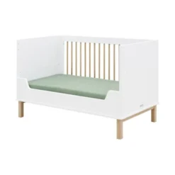 Bopita Mika Ledikant Wit / Eiken 70 X 140 Cm -Babykamers Verkoopwinkel bench bed 70x140 mika white oak 9 8895