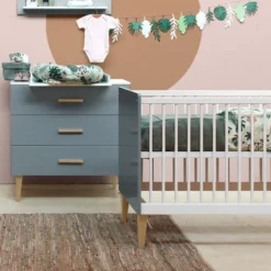 Bopita Emma Babybed Wit / Grijs 60 X 120 Cm -Babykamers Verkoopwinkel bopita emma commode sfeer 365f
