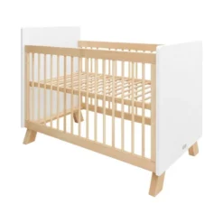 Babykamers Verkoopwinkel 15 Bopita Lisa Babybed Wit / Naturel 60 X 120 Cm
