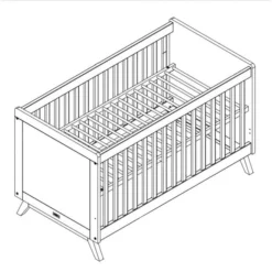 Bopita Retro Babybed Wit 70 X 140 Cm -Babykamers Verkoopwinkel bopita retro babybed wit 70 x 140 cm tekening 9650