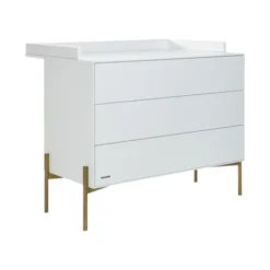 Kidsmill Boutique Commode Wit / Bras -Babykamers Verkoopwinkel boutique commode bladvergroter wit bras 2 f213