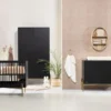 Kidsmill Boutique Babykamer Zwart / Bras | Bed 60 X 120 Cm + Commode