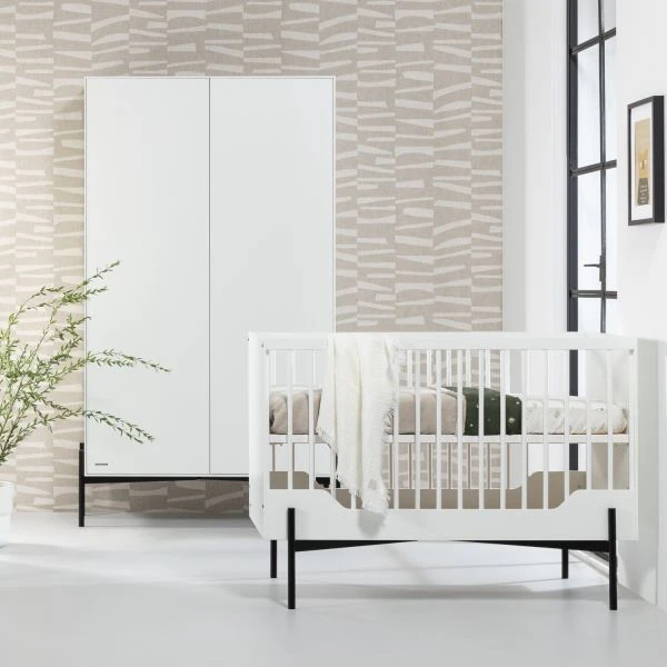 Kidsmill Boutique Babybed Wit / Zwart 60 X 120 Cm 4 Kidsmill Boutique Babybed Wit / Zwart 60 X 120 Cm - Afbeelding 4