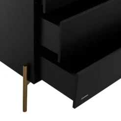 Kidsmill Boutique Commode Zwart / Bras -Babykamers Verkoopwinkel commode boutique detail 3 2077