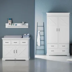 Kidsmill Savigno Commode Wit Met Kruis -Babykamers Verkoopwinkel commode en kast 0414