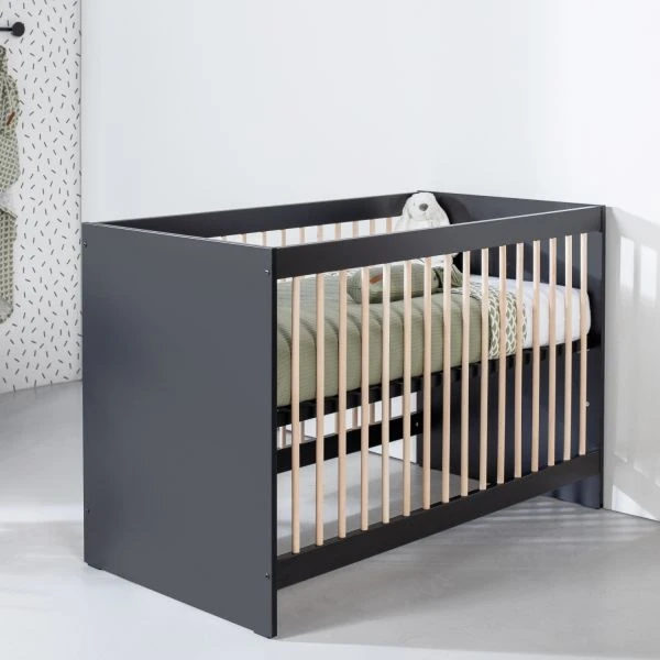 Europe Baby Nova Babybed Zwart Eiken 60 X 120 Cm - Afbeelding 3