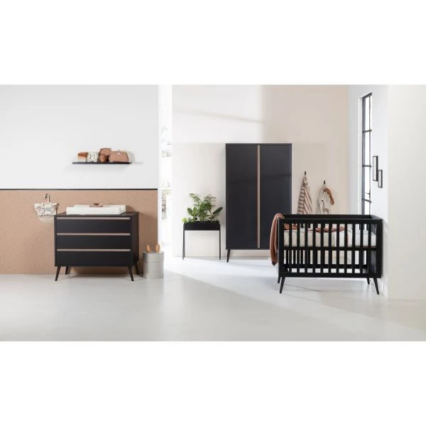 Europe Baby Sterre Babybed Zwart / Oak 70 X 140 Cm - Afbeelding 5