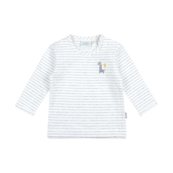 Feetje Giraffe Streep T-Shirt Lange Mouwen Grijs Melange Mt. 44