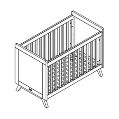 Bopita Fenna Babybed Wit / Naturel 60 X 120 Cm -Babykamers Verkoopwinkel fenna babybed tekening 6f94