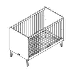 Bopita Indy Babybed Wit / Naturel 60 X 120 Cm 9 Bopita Indy Babybed Wit / Naturel 60 X 120 Cm -Babykamers Verkoopwinkel indy babybed 60 x 120 tekening dcdb