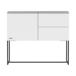 Kidsmill Modular 2 Commode 1D / 2L Mat Wit - Zwart - Mat Wit