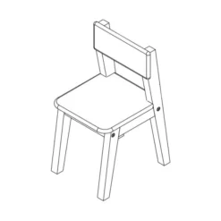 Bopita Ivar Peuterstoeltje Naturel / Wit -Babykamers Verkoopwinkel ivar stoeltje met leuning tekening 4169