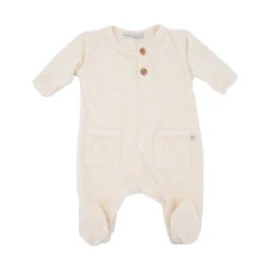 Bamboom Velvet Boxpakje Met Voetjes Ivory 1 Mnd