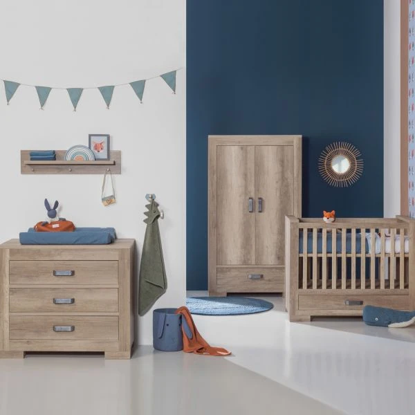 Kidsmill Brent Babykamer Oldwood | Bed 60 X 120 Cm + Commode