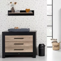 Kidsmill Long Island Commode Zwart / Oldwood -Babykamers Verkoopwinkel kidsmill long island commode zwart oldwood 2 1933