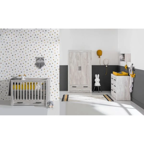 Kidsmill Sem Nautic Babykamer Grijs | Bed 60 X 120 Cm + Commode - Afbeelding 2