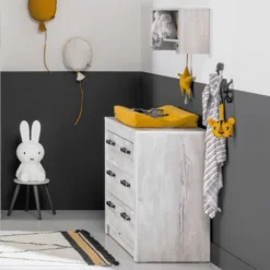 Kidsmill Sem Nautic Grijs Commode -Babykamers Verkoopwinkel kidsmill sem nautic babykamer grijs bed 70 x 140 cm commode kast 4 c9bf