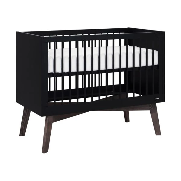 Kidsmill Sixties Babykamer Zwart Mat / Walnoot | Bed 60 X 120 Cm + Commode - Afbeelding 5