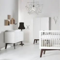 Kidsmill Sixties Commode Wit Mat / Walnoot -Babykamers Verkoopwinkel kidsmill sixties commode wit mat walnoot da55