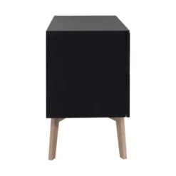 Kidsmill Sixties Commode Zwart Mat / Naturel -Babykamers Verkoopwinkel kidsmill sixties commode zwart mat naturel 3 3061