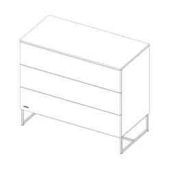 Kidsmill Modular 2 Commode 3L Mat Wit - Zwart - Mat Wit -Babykamers Verkoopwinkel knipsel intense chest 3dr black frame 4 14a4