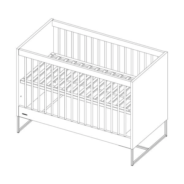 Kidsmill Modular 2 Babybed Mat Wit - Zwart - 60 X 120 Cm 3 Kidsmill Modular 2 Babybed Mat Wit - Zwart - 60 X 120 Cm - Afbeelding 3