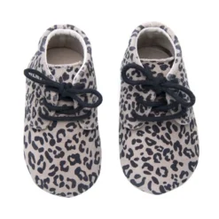 Mavies Classic Babyschoentjes Leopard Grey Mt. XS
