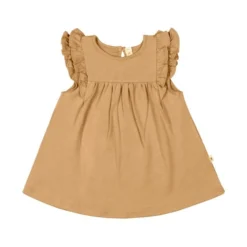 UAUA Jurkje Met Ruffle Mouwtjes Mostaza 1-3 Mnd
